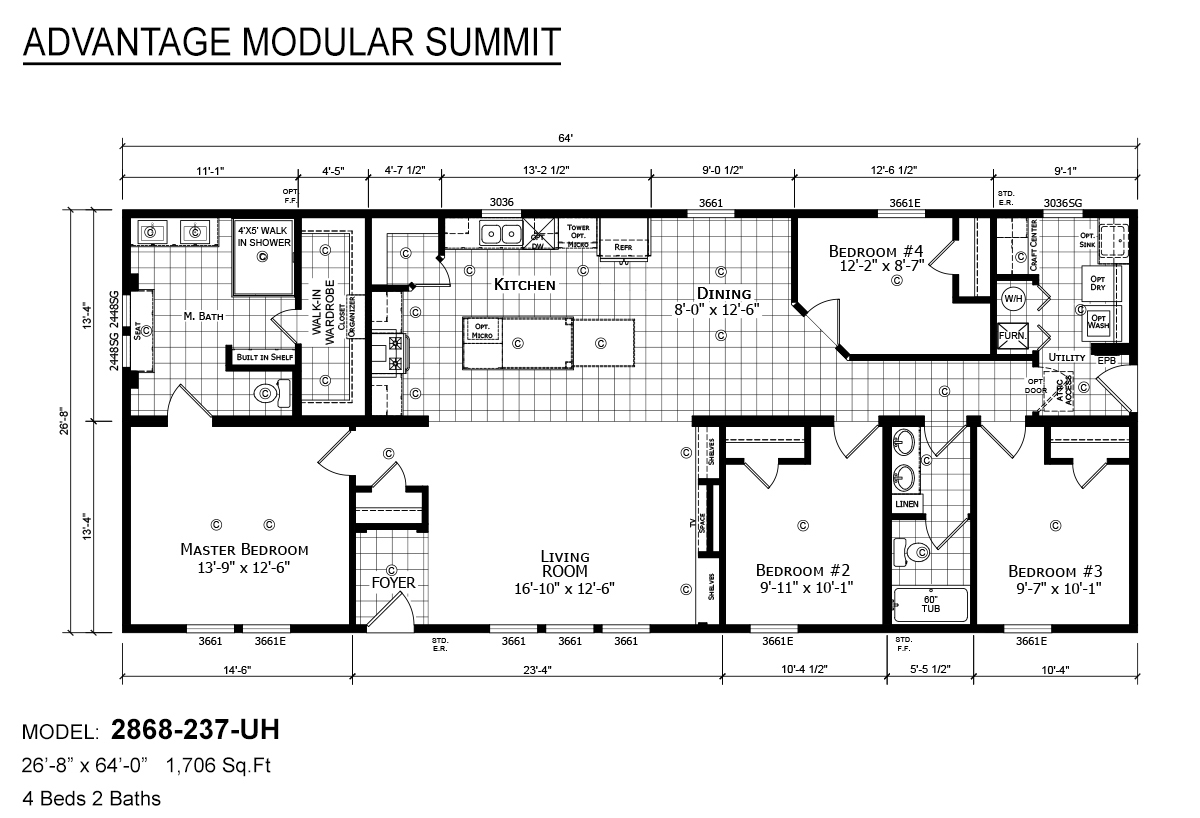 Advantage Modular Summit 2868237UH by Redman Homes Topeka Davis Homes
